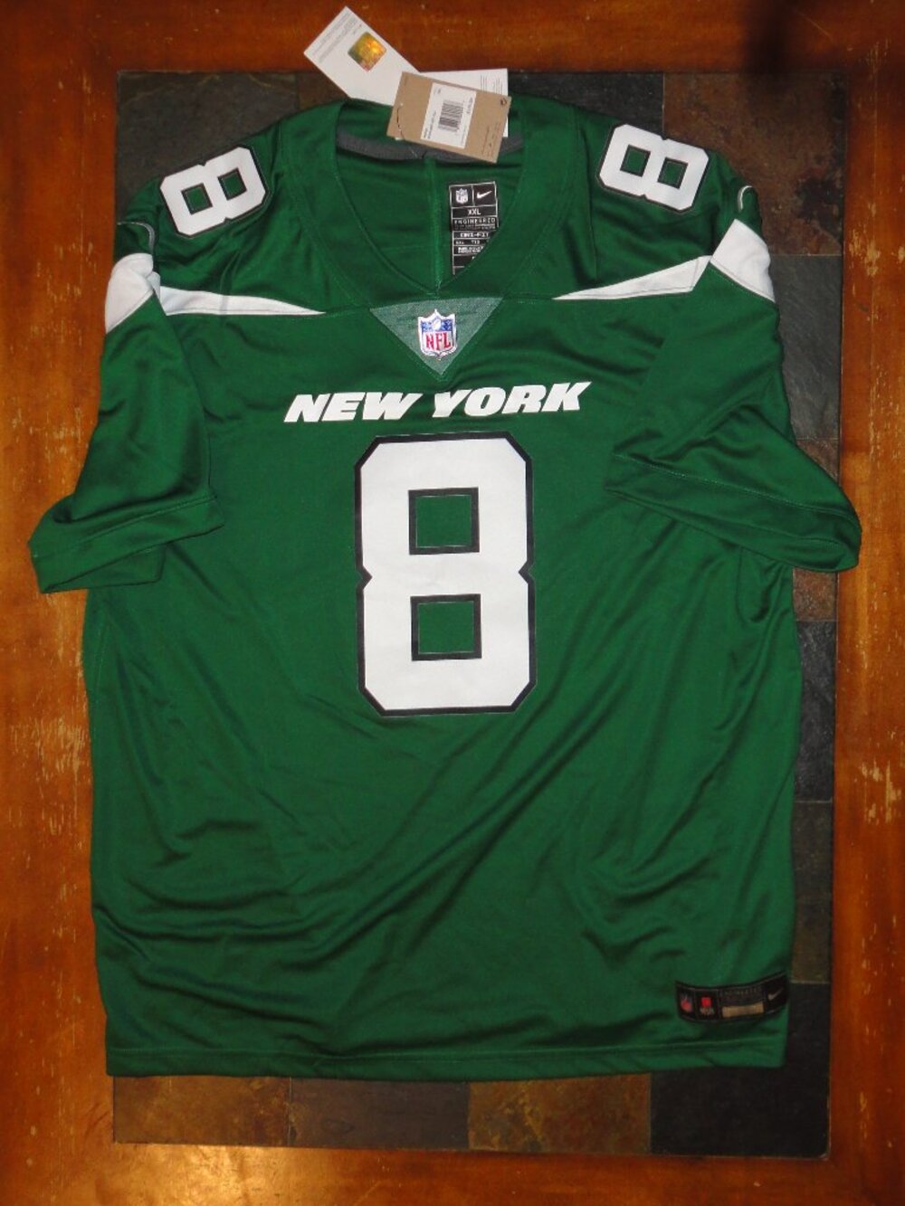 NY JETS NFL Nike Green & White Size 8 "Rodgers" Jersey NWT!! Size XXL